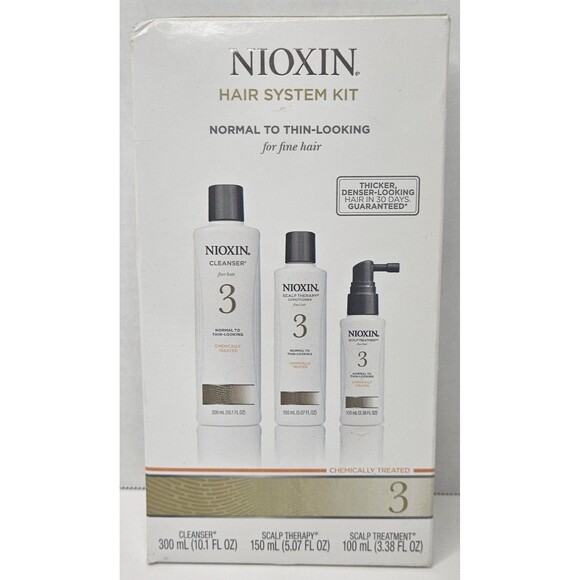 NIOXIN 3 System Kit Kit Normal To Thin Looking For Fine Hair Thicker Hair NIB - Picture 1 of 4